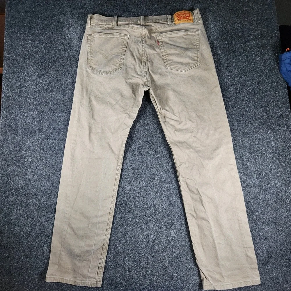 Levi's 505 Regular Fit Jeans Mens 40x32 Khaki Tan Straight Leg Denim Pants